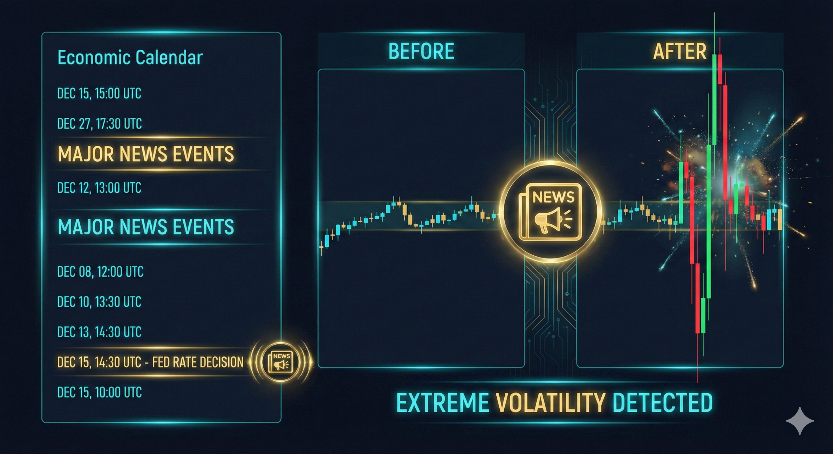 News event trading visualization
